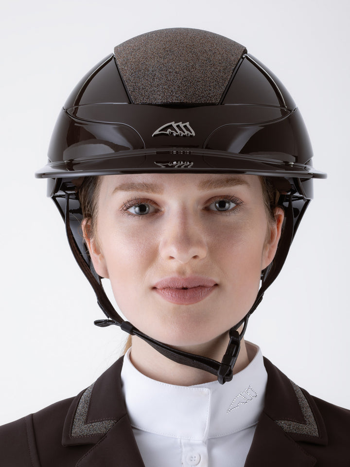 Equiline Riding Helmet Xanto Sun-Visor Metal Logo
