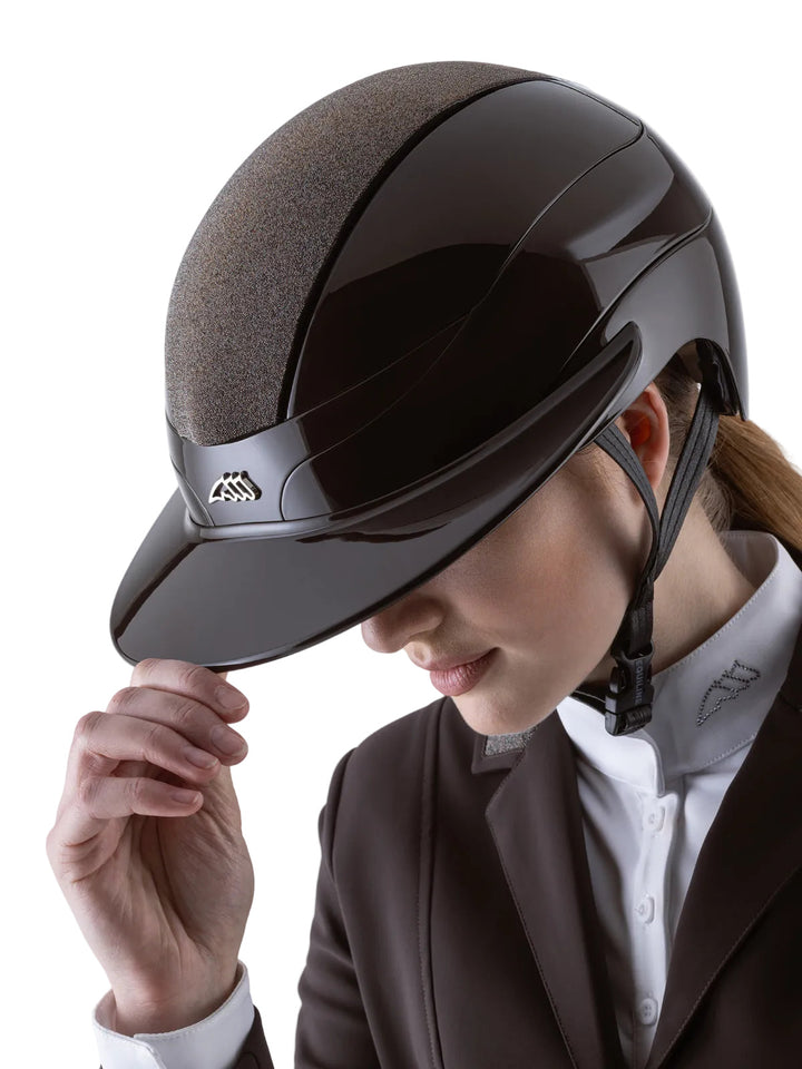 Equiline Riding Helmet Xanto Sun-Visor Metal Logo