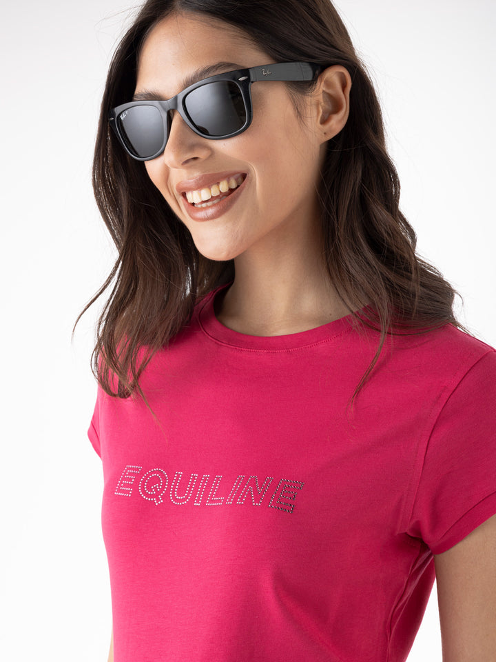 Equiline The Pink Edit Shirt Dania Strass