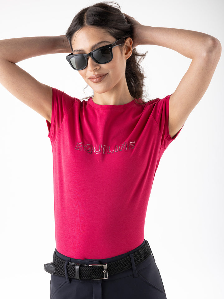Equiline The Pink Edit Shirt Dania Strass