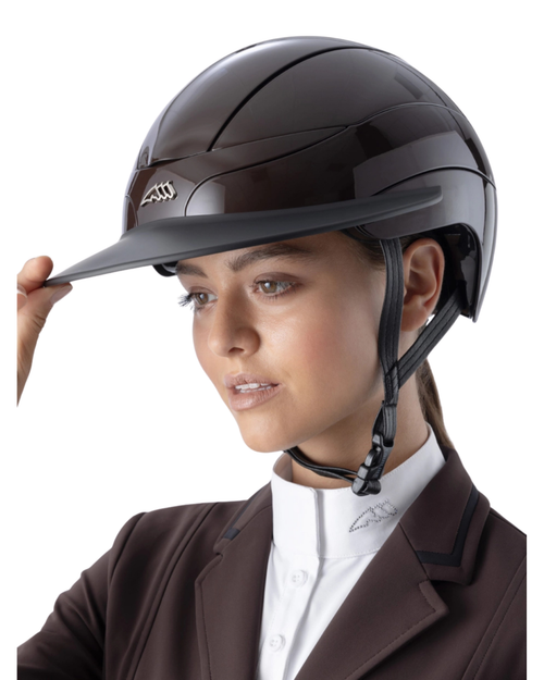Equiline Riding Helmet Xanto Sun-Visor Metal Logo