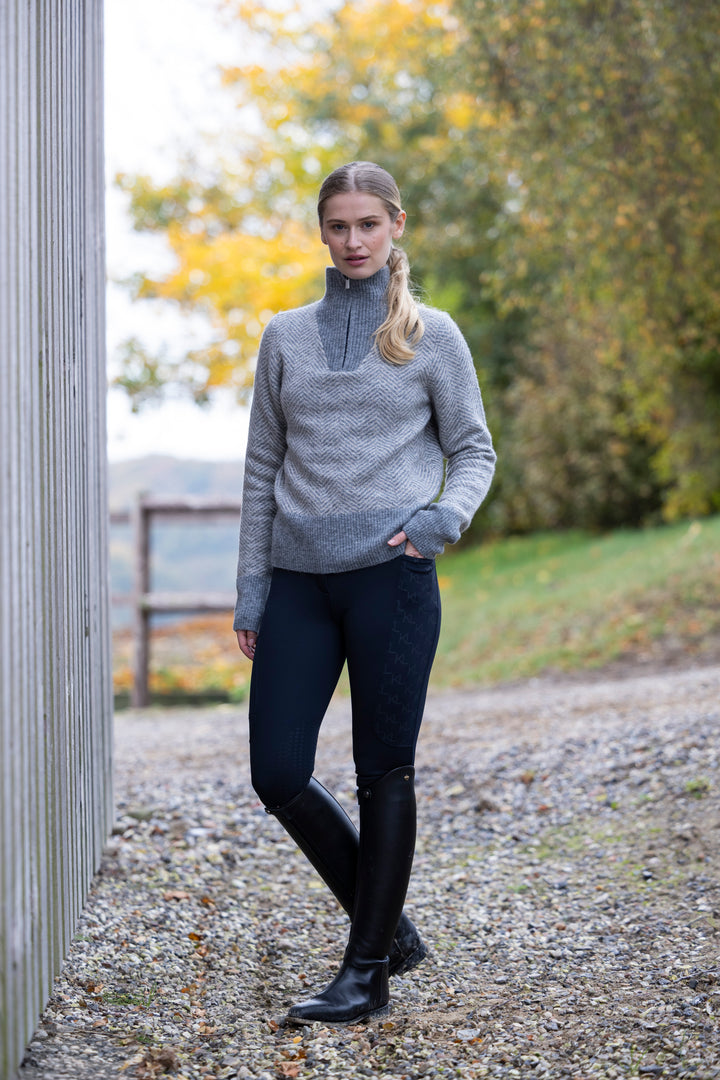 KLaudrey Ladies Half Zip Knit